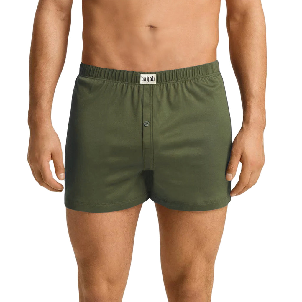 Bahob® Pack Of 6 Mens Boxers Shorts Button Open Fly Underpants Trunks For Mens Soft Cotton Boxer Shorts Comfortable Mens Underwear S-3XL