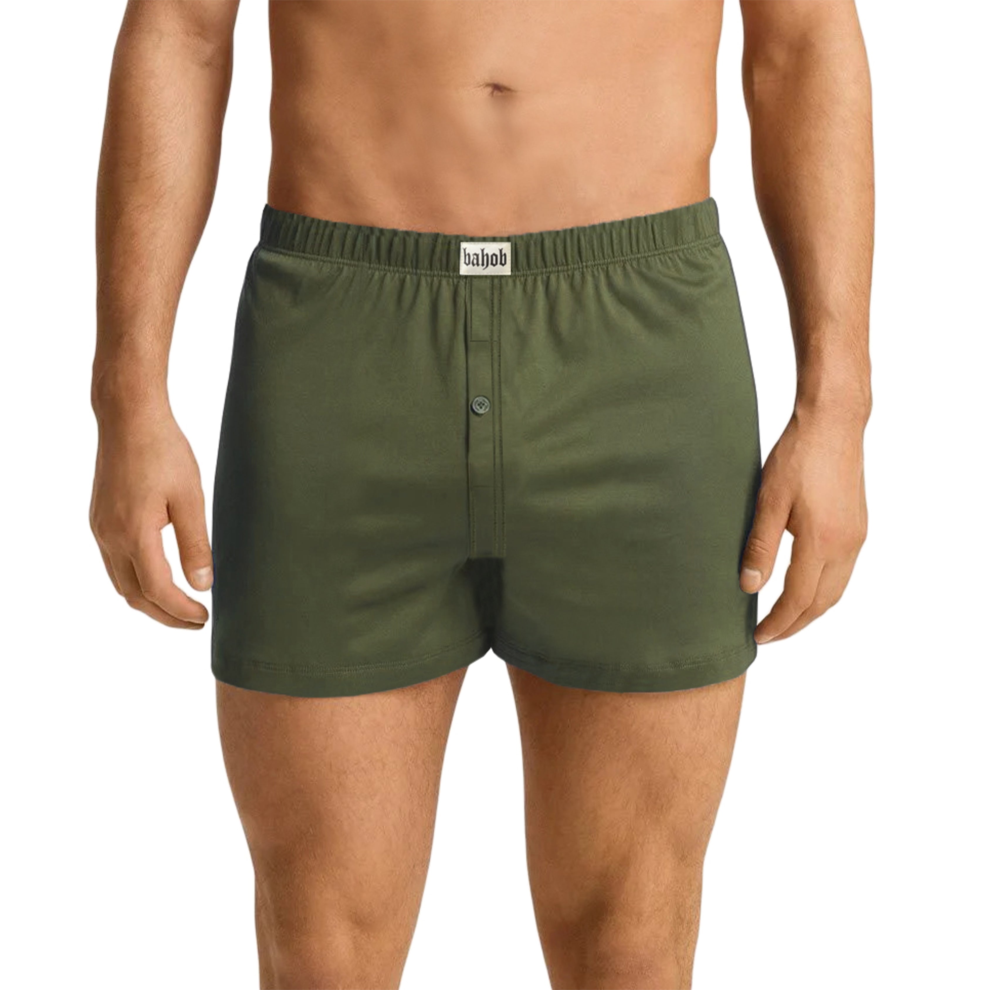 Bahob® Pack Of 6 Mens Boxers Shorts Button Open Fly Underpants Trunks For Mens Soft Cotton Boxer Shorts Comfortable Mens Underwear S-3XL