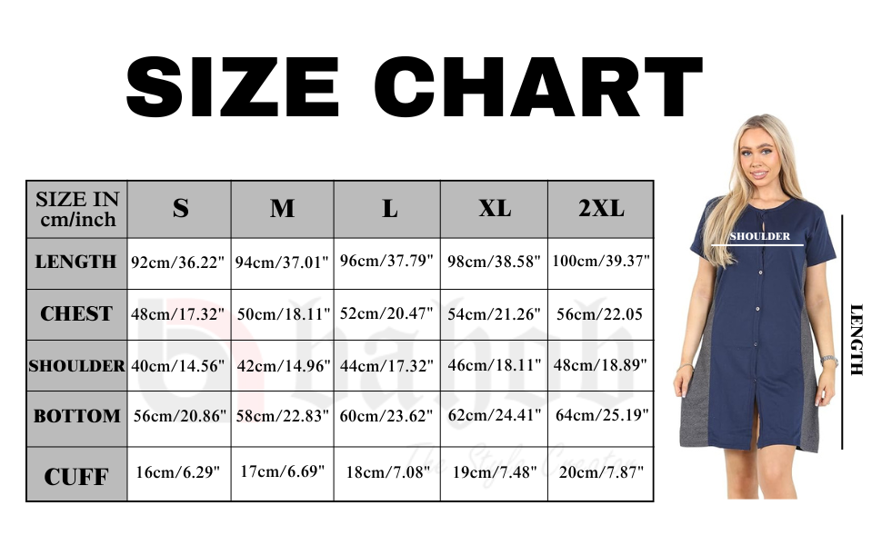 Bahob® Ladies Nightdress Cotton Short Sleeve Night Shirt Nightdress Women's Nightie Nightwear Loungewear S-XXL