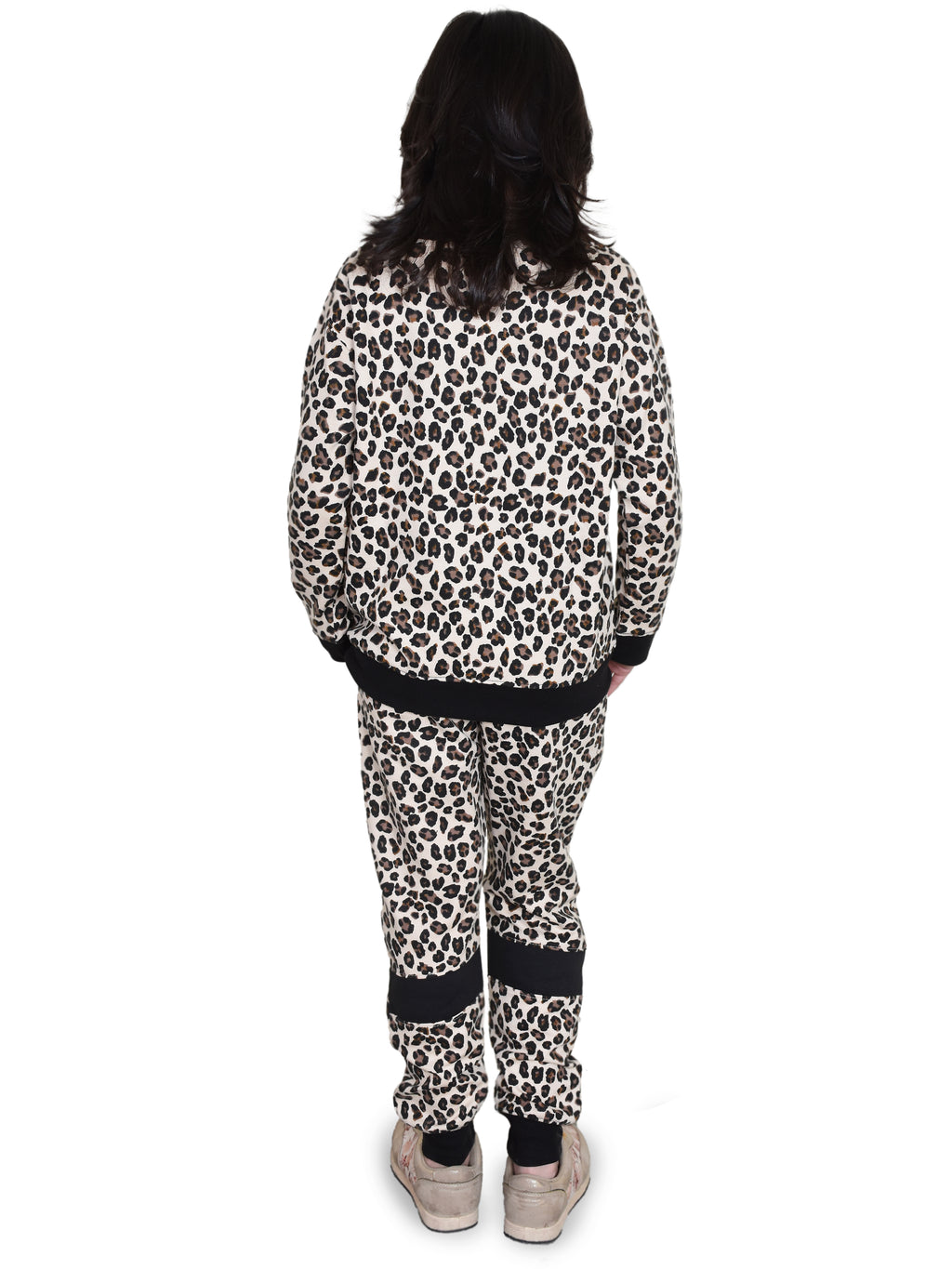 Girls leopards print tracksuit set
