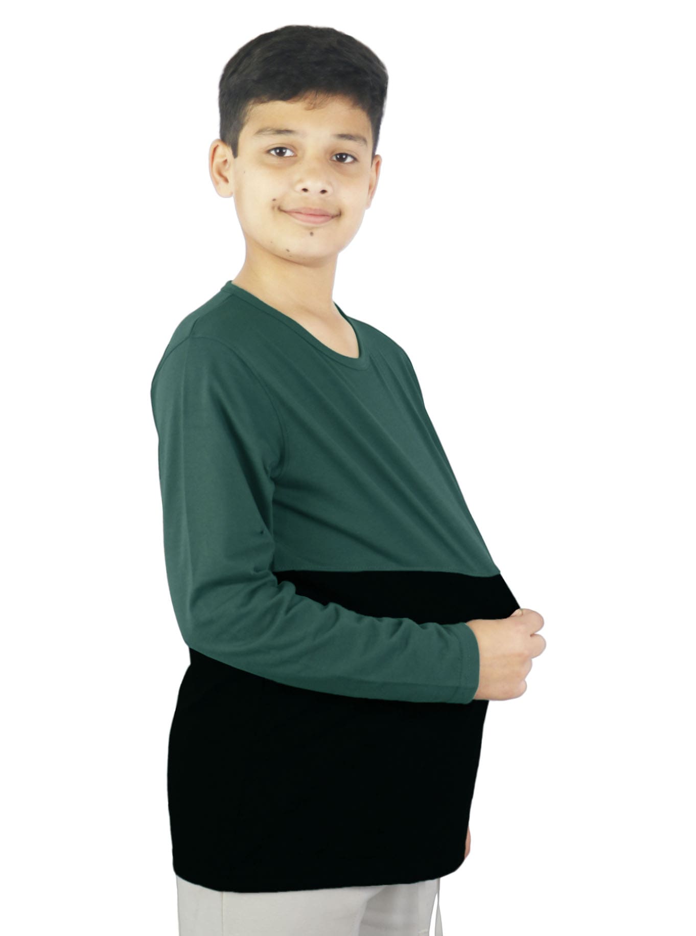 Bahob® 3 Pack Boys Long Sleeved Round Neck T Shirts Soft Cotton Top. - Bahob