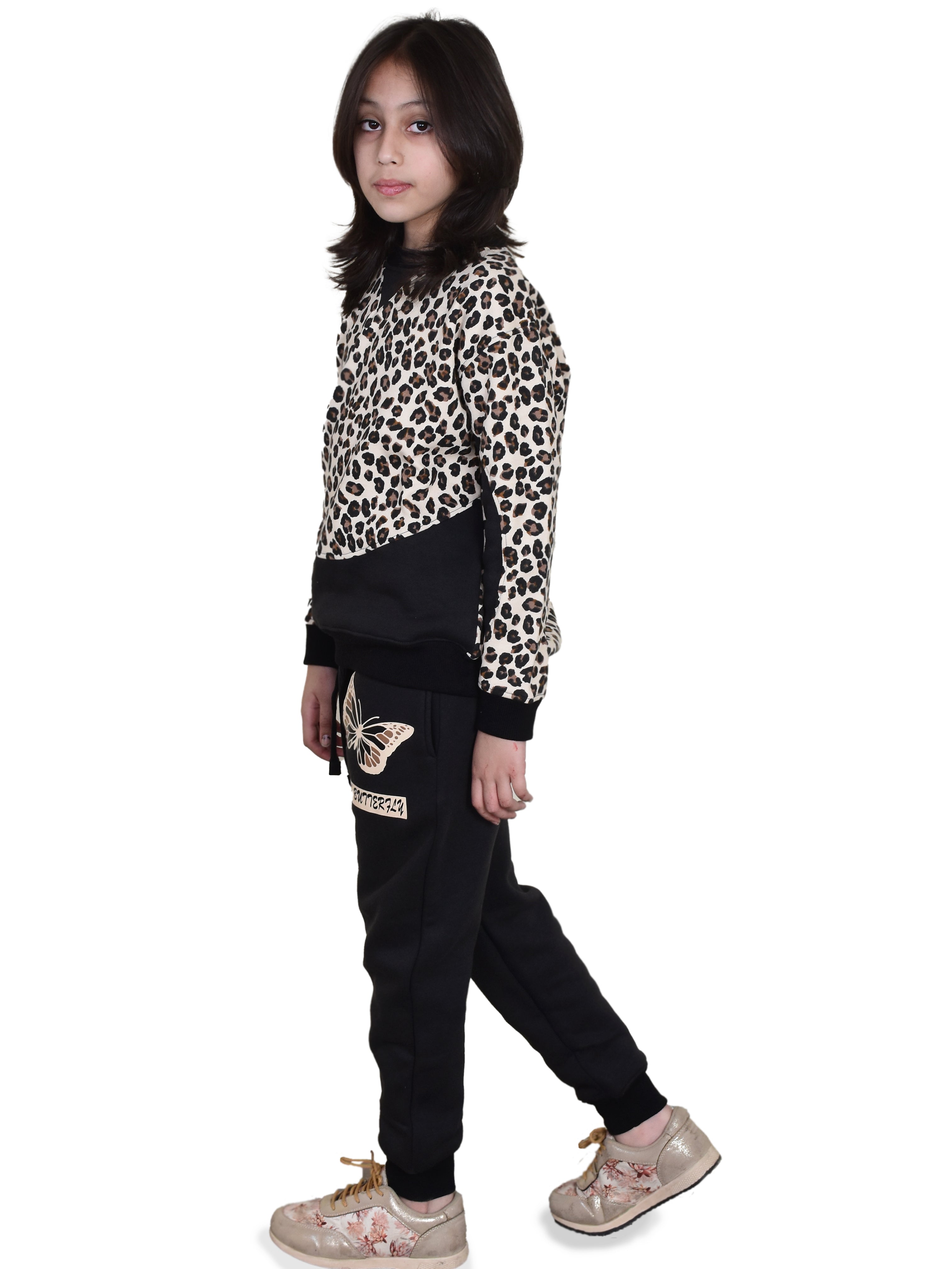 Girls Animal print tracksuit set