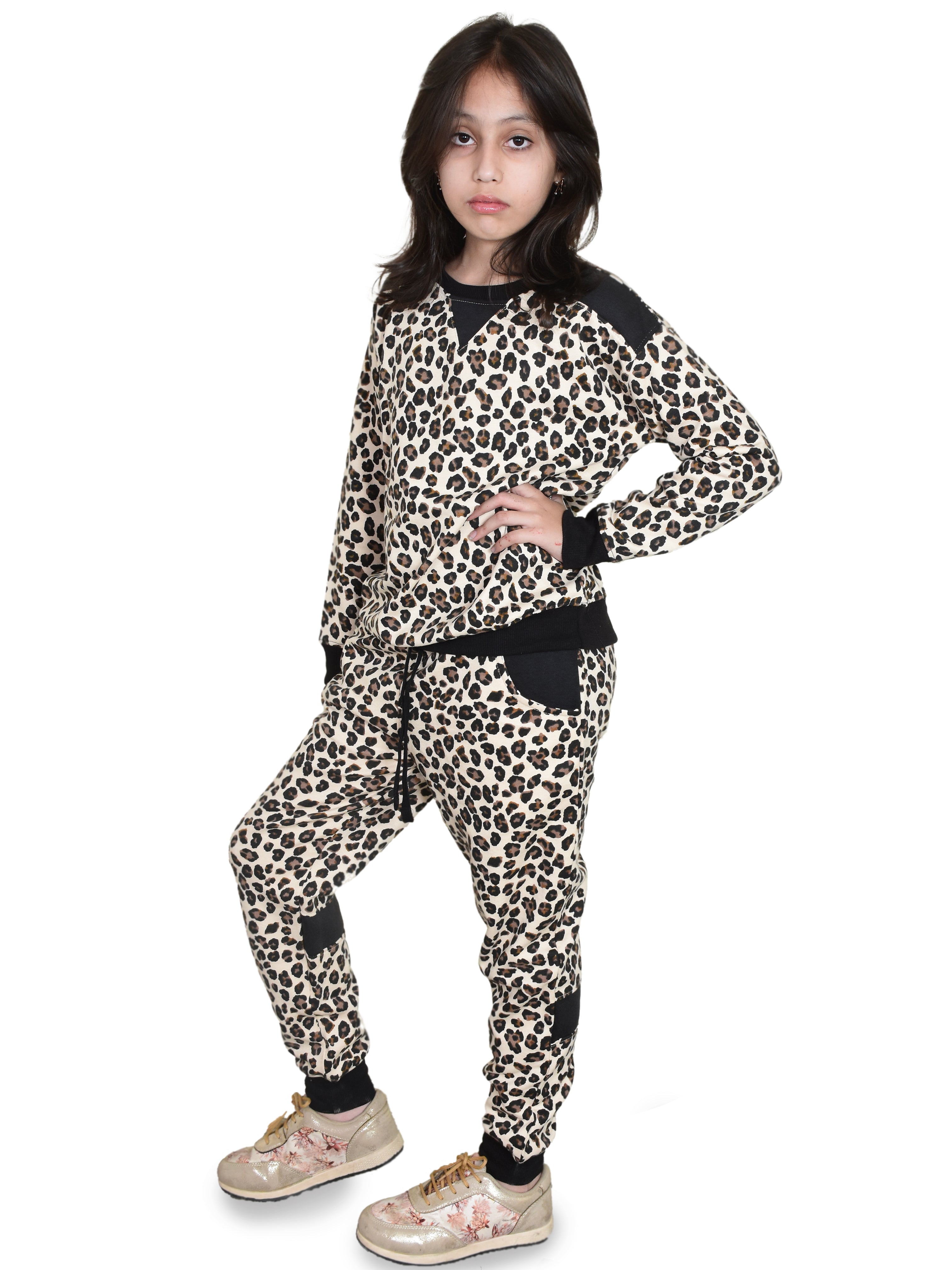 Animal print tracksuit set