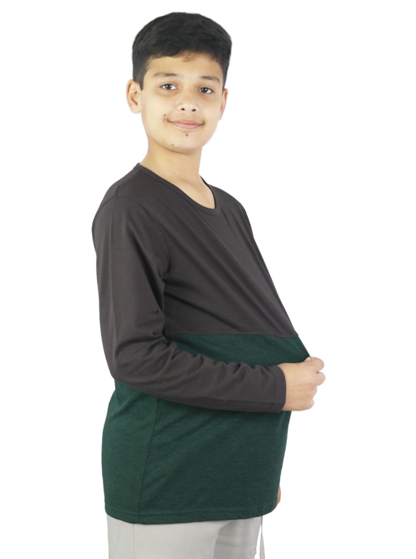 Bahob® 3 Pack Boys Long Sleeved Round Neck T Shirts Soft Cotton Top. - Bahob