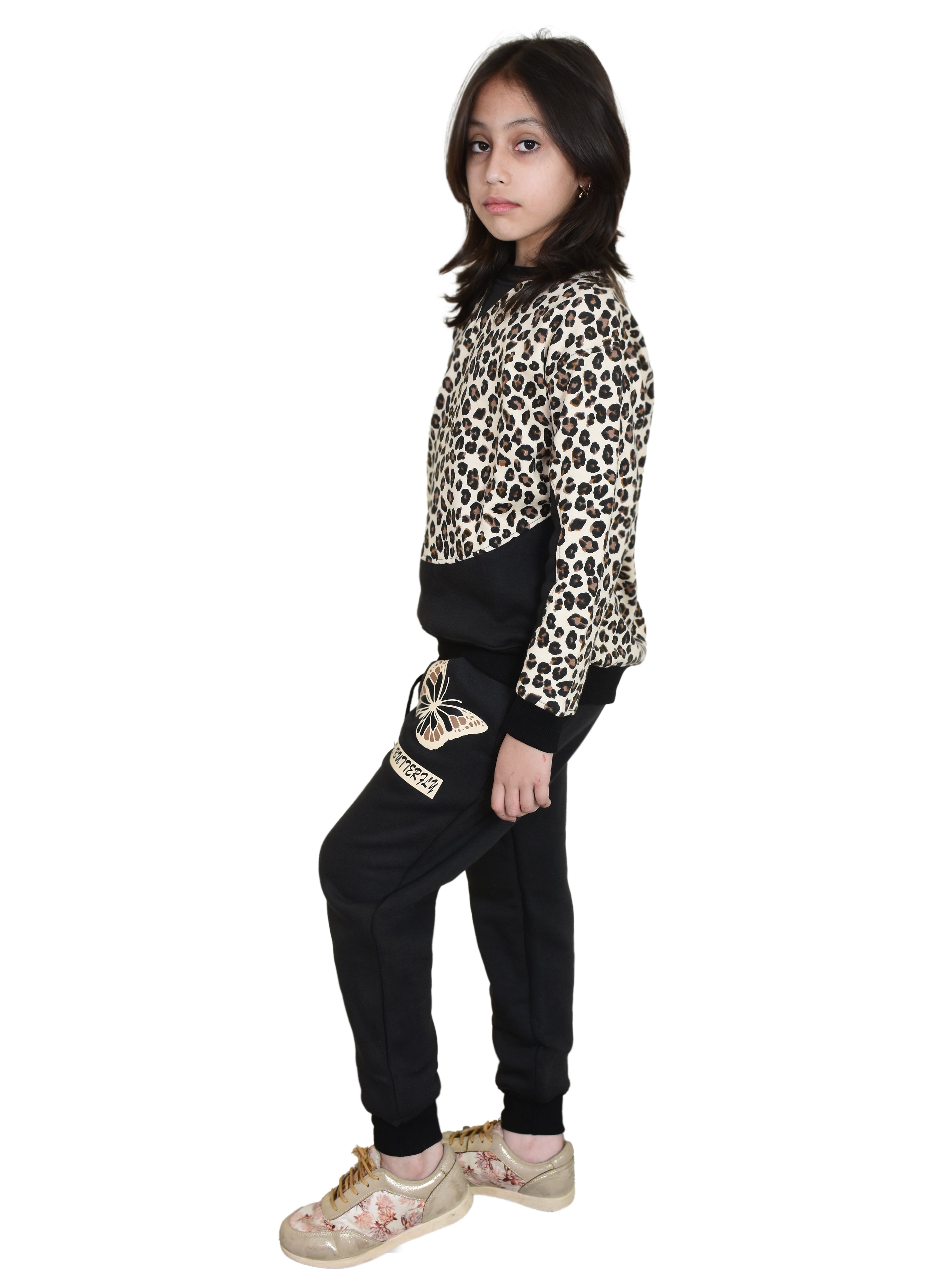 Butterfly print tracksuit set