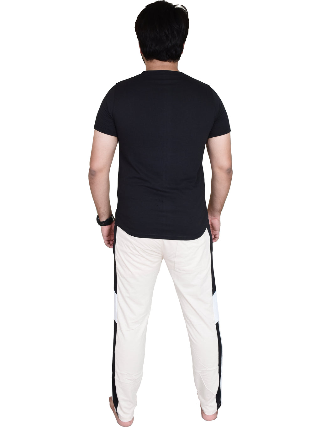 Men's Pyjamas Sets, Plain Short Sleeve Top and Bottoms Loungewear Set - Bahob