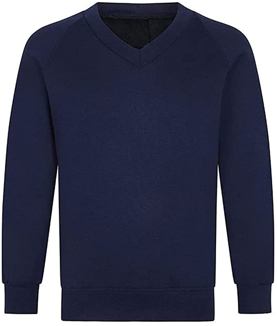 Classic V Neck Fleece School Jumper for all ages
